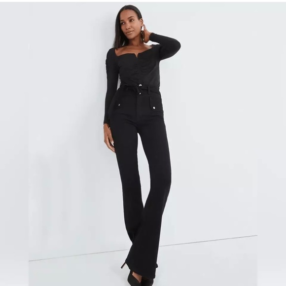 Veronica Beard Priyanka Ruched Long Sleeve Top Size L - Picture 4 of 11